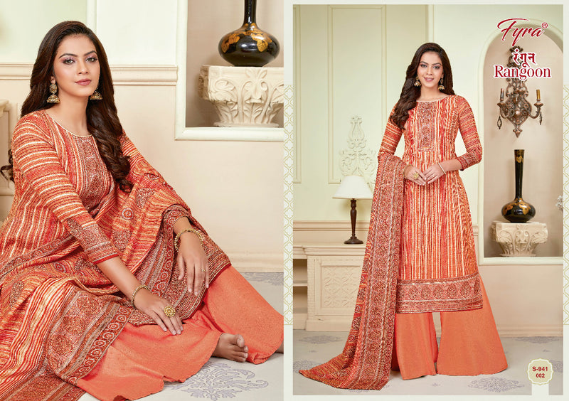 Fyra Rangoon Pure Pashmina Jacquard Designer Print With Swarovski Diamond Work Stylish Designer Casual Salwar Suit