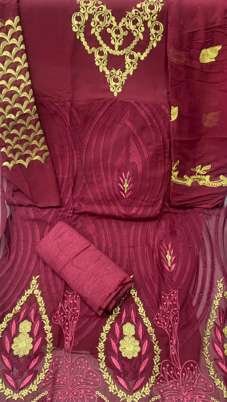 Juvi Fashion Rangoon Georgette With Heavy Beautiful Work Stylish Designer Pakistani Fancy Salwar Kameez