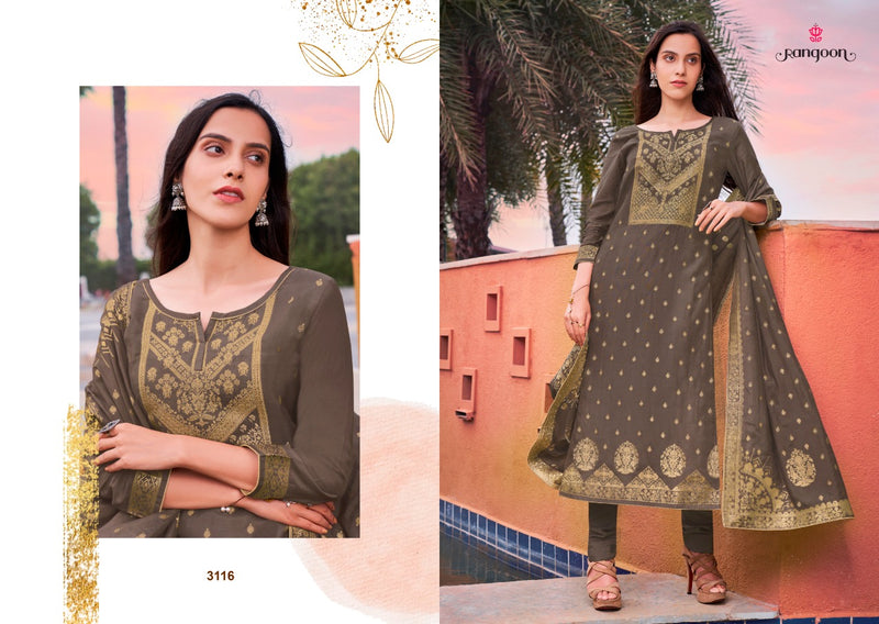 Rangoon Sakhi Saheli Jacquard With Fancy Khati Work Readymade  Kurti