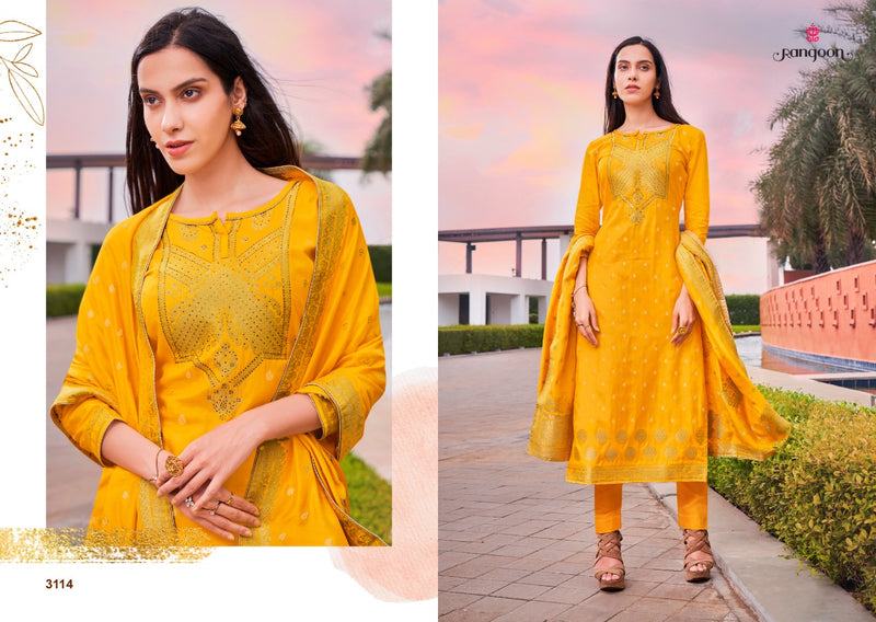 Rangoon Sakhi Saheli Jacquard With Fancy Khati Work Readymade  Kurti
