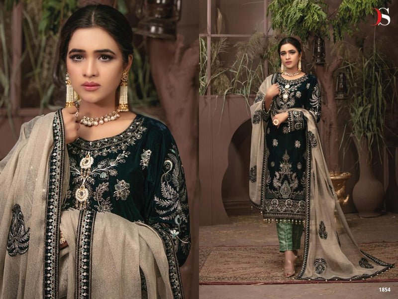 Deepsy Rangrasiya Velvet With Heavy Embroidery Work Stylish Designer Party Wear Pakistani Salwar Kameez