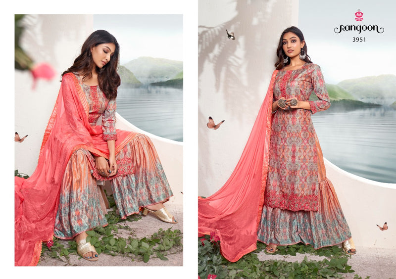 Rangoon Rangriti Muslin With Fancy Work Stylish Designer Casual Look Party Wear Kurti