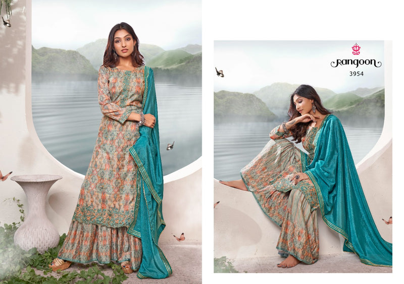 Rangoon Rangriti Muslin With Fancy Work Stylish Designer Casual Look Party Wear Kurti