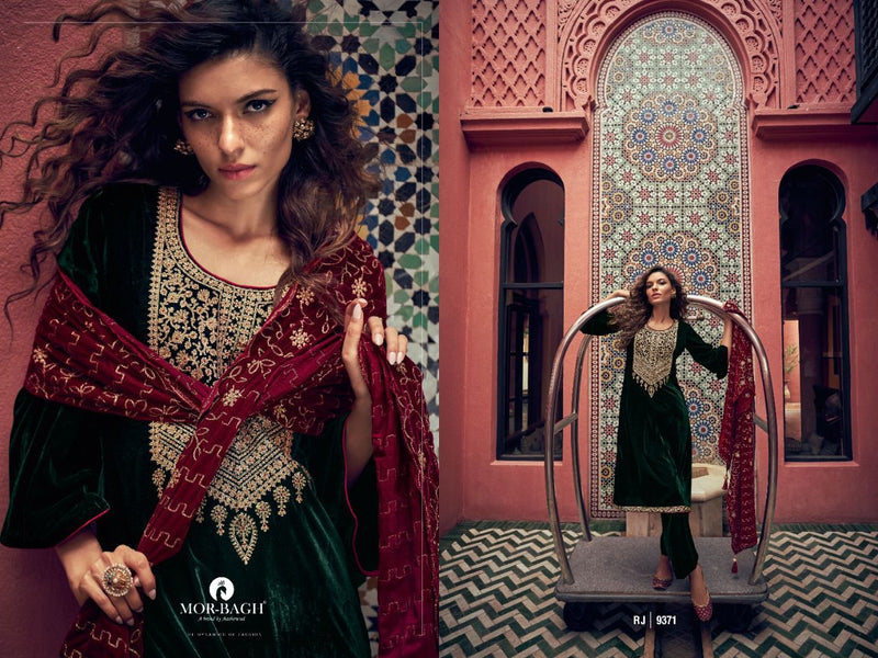 Aashirwad Ranjha Velvet With Beautiful Embroidery Work Stylish Designer Festive Wear Salwar Kameez