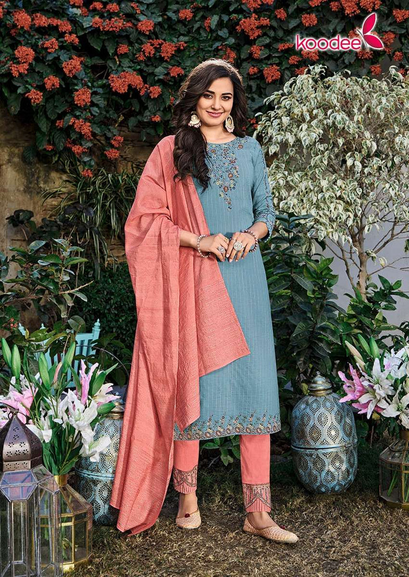 Koodee Fashion Rasam Viscose Fancy Festive Wear Kurtis With Dupatta & Bottom