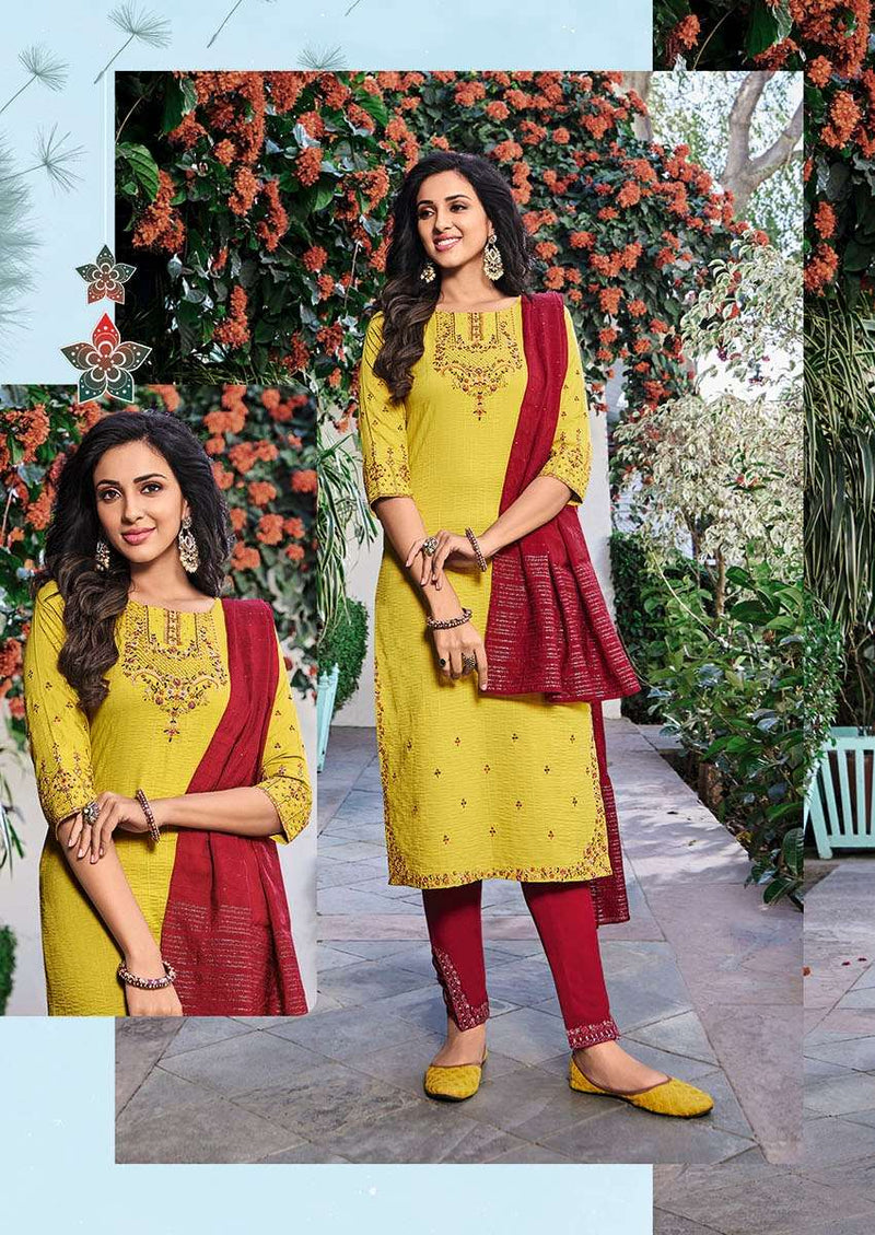 Koodee Fashion Rasam Viscose Fancy Festive Wear Kurtis With Dupatta & Bottom