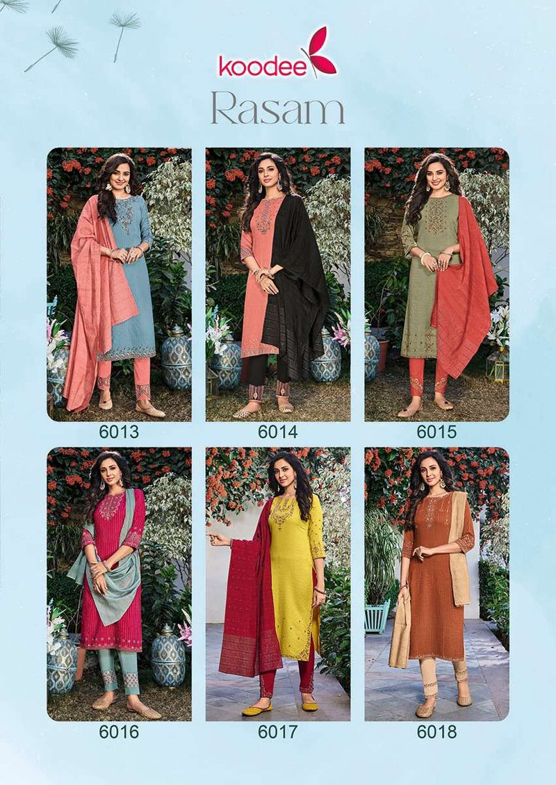 Koodee Fashion Rasam Viscose Fancy Festive Wear Kurtis With Dupatta & Bottom