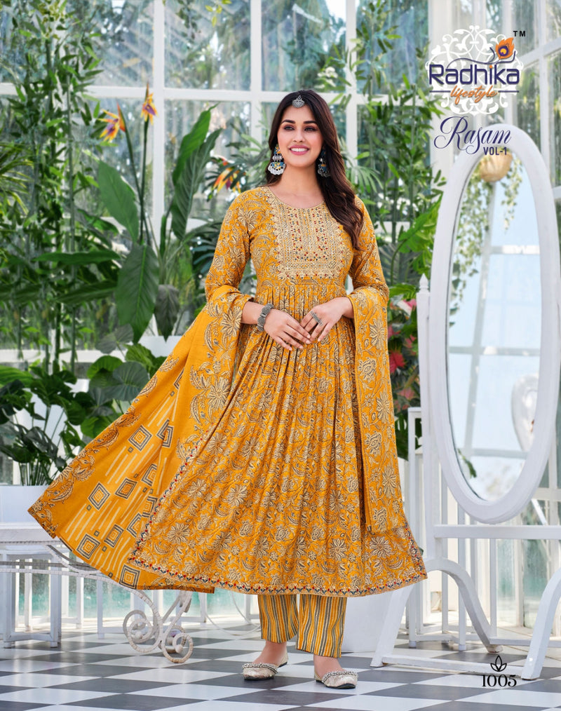 Radhika Lifestyle Rasam Vol 1 Chanderi Silk With Printed Work Stylish Designer Fancy Kurti