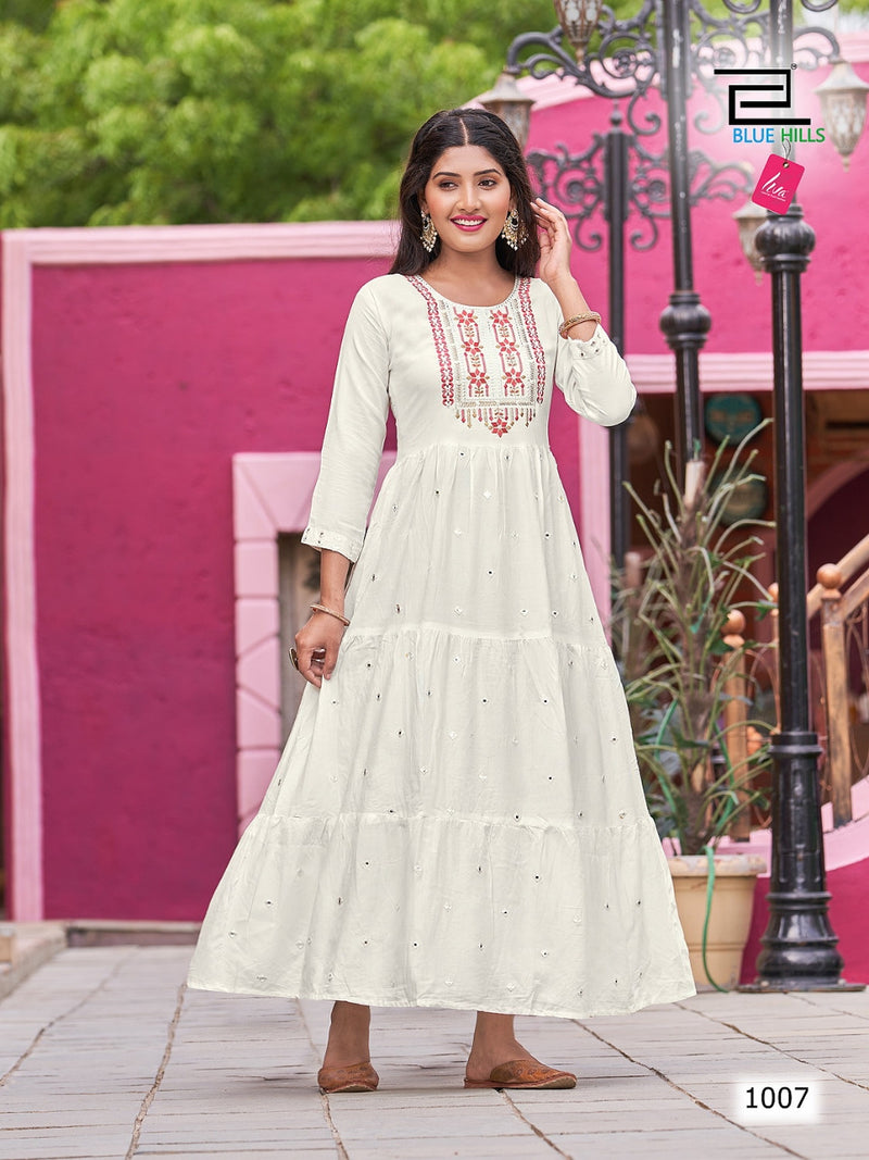 Blue Hills Rasberry Rayon With Printed Work Stylish Designer Attractive Look Fancy Long Gown