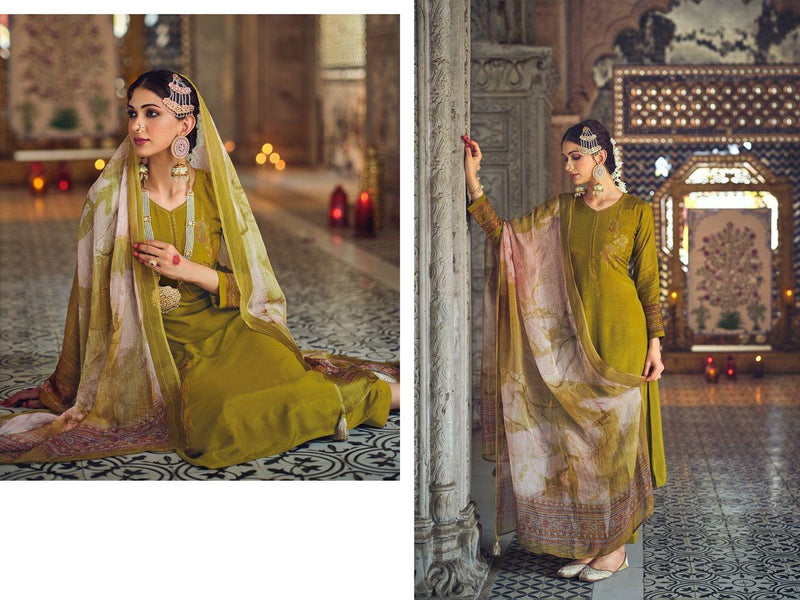 Aiqa Rasmo Riwaaz Muslin Silk With Embroidery Work fancy Stylish Designer Salwar Kameez