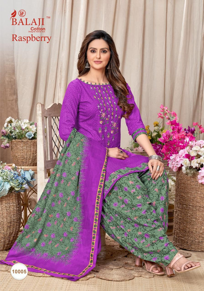 Balaji Raspberry Vol 10 Pure Cotton With Heavy Embroidery Work Stylish Designer Casual Wear Salwar Suit