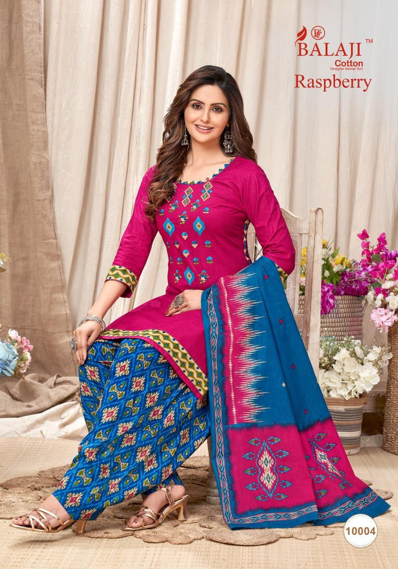 Balaji Raspberry Vol 10 Pure Cotton With Heavy Embroidery Work Stylish Designer Casual Wear Salwar Suit