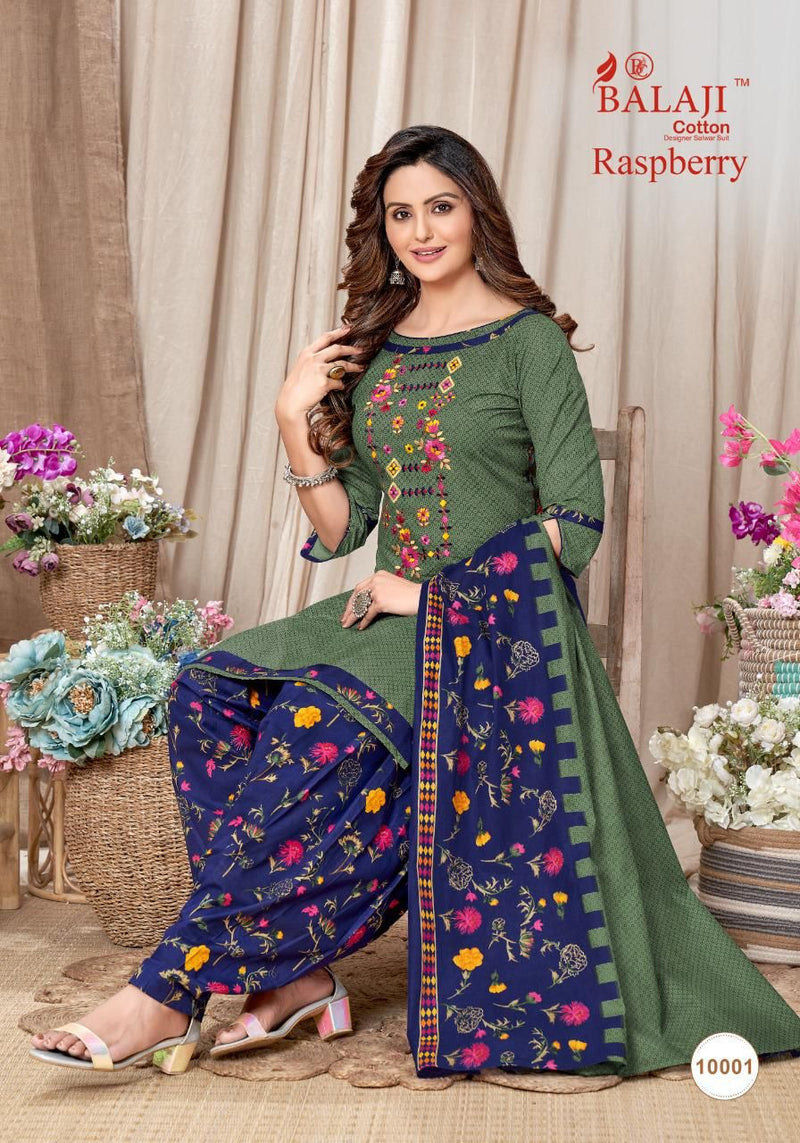 Balaji Raspberry Vol 10 Pure Cotton With Heavy Embroidery Work Stylish Designer Casual Wear Salwar Suit