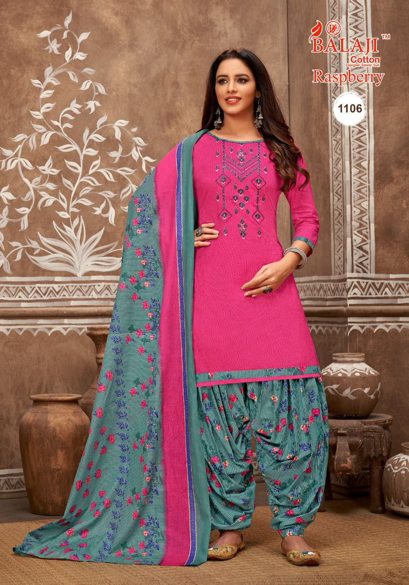 Balaji Raspberry Vol 11 Pure Cotton With Heavy Beautiful Work Stylish Designer Casual Look Salwar Suit