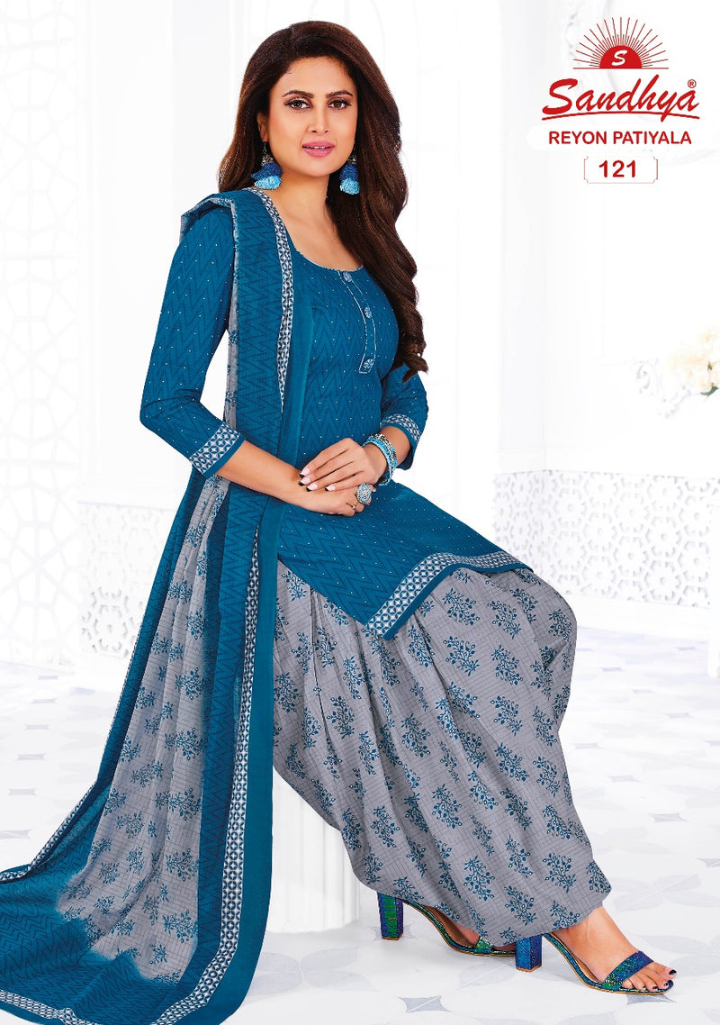 Sandhya Print Rayon Patiyala Vol 1 Rayon Printed Festive Wear Salwar Suits