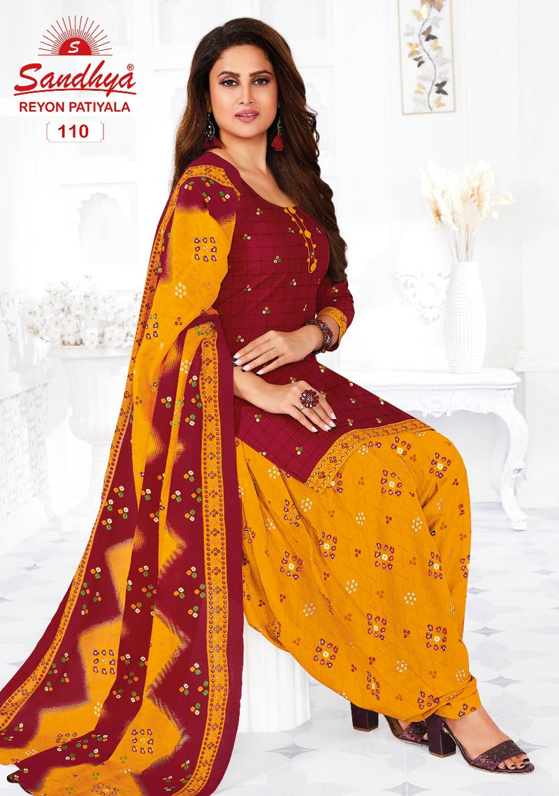 Sandhya Print Rayon Patiyala Vol 1 Rayon Printed Festive Wear Salwar Suits