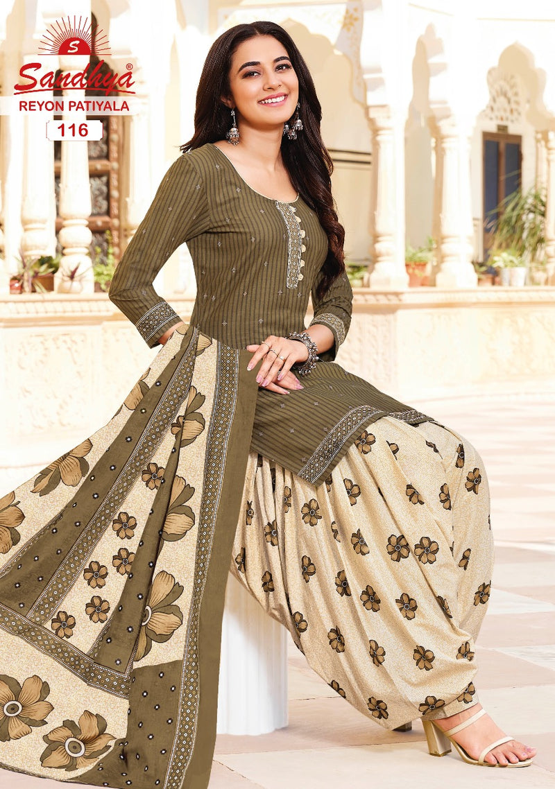 Sandhya Print Rayon Patiyala Vol 1 Rayon Printed Festive Wear Salwar Suits