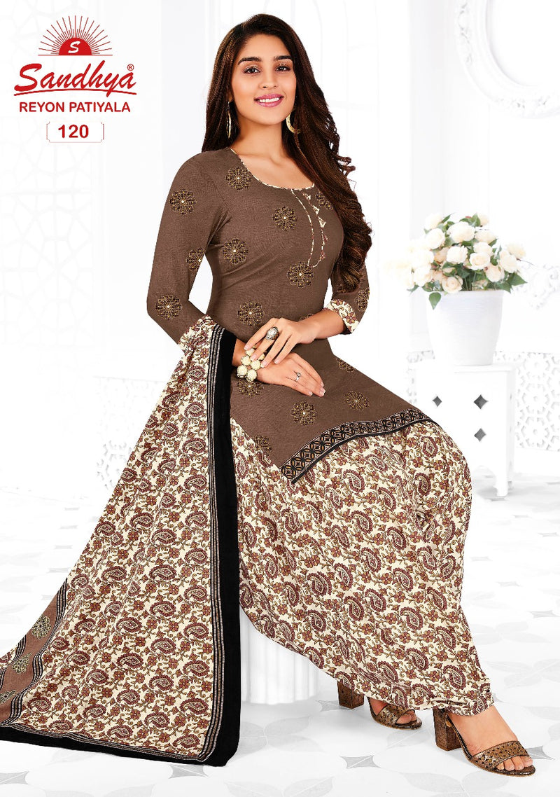 Sandhya Print Rayon Patiyala Vol 1 Rayon Printed Festive Wear Salwar Suits