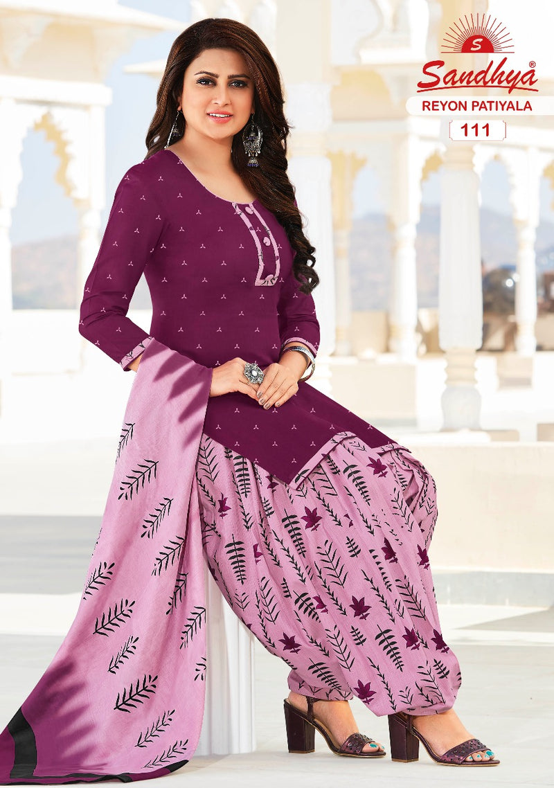 Sandhya Print Rayon Patiyala Vol 1 Rayon Printed Festive Wear Salwar Suits