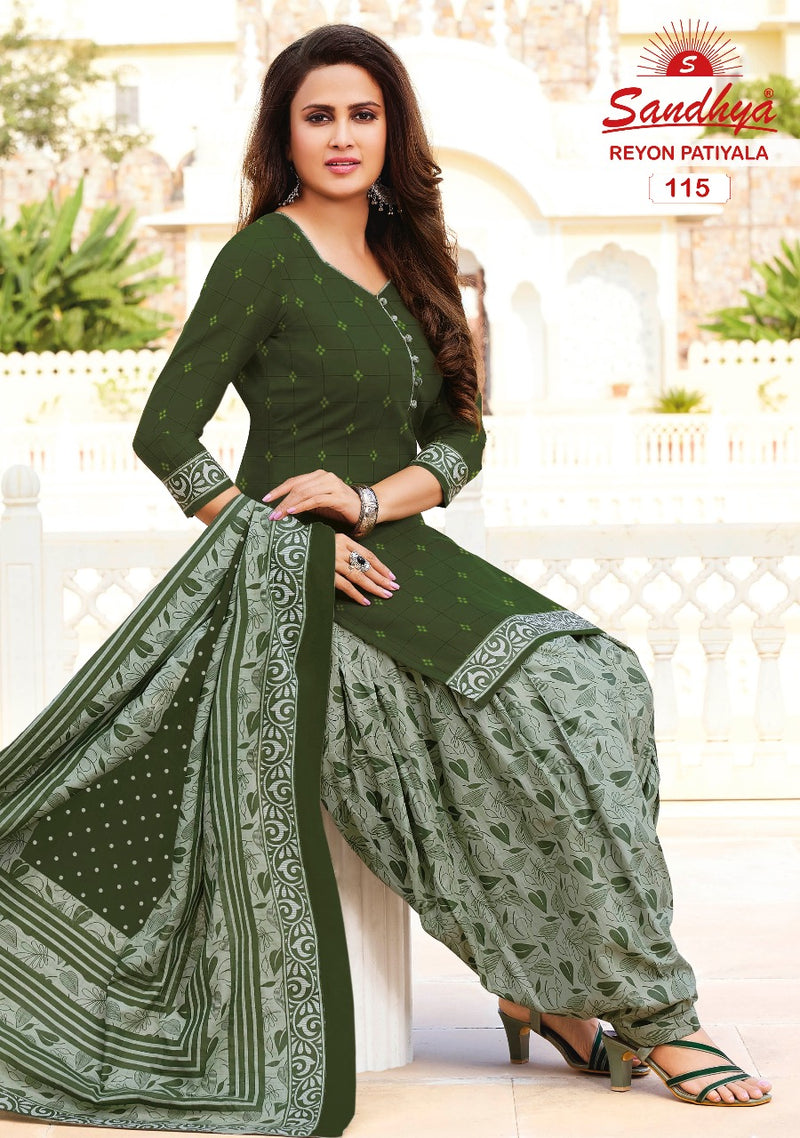 Sandhya Print Rayon Patiyala Vol 1 Rayon Printed Festive Wear Salwar Suits