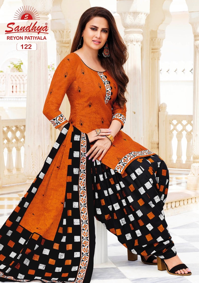 Sandhya Print Rayon Patiyala Vol 1 Rayon Printed Festive Wear Salwar Suits