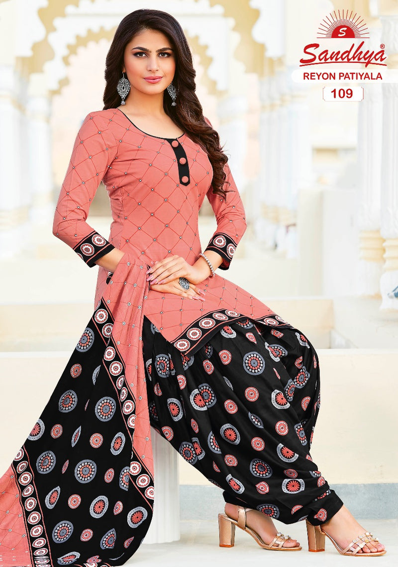 Sandhya Print Rayon Patiyala Vol 1 Rayon Printed Festive Wear Salwar Suits