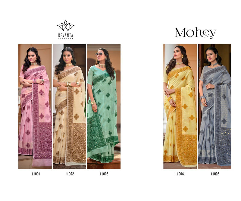 Revanta Creation  Mohey Cotton Silk Beautiful Party Wear Sarees