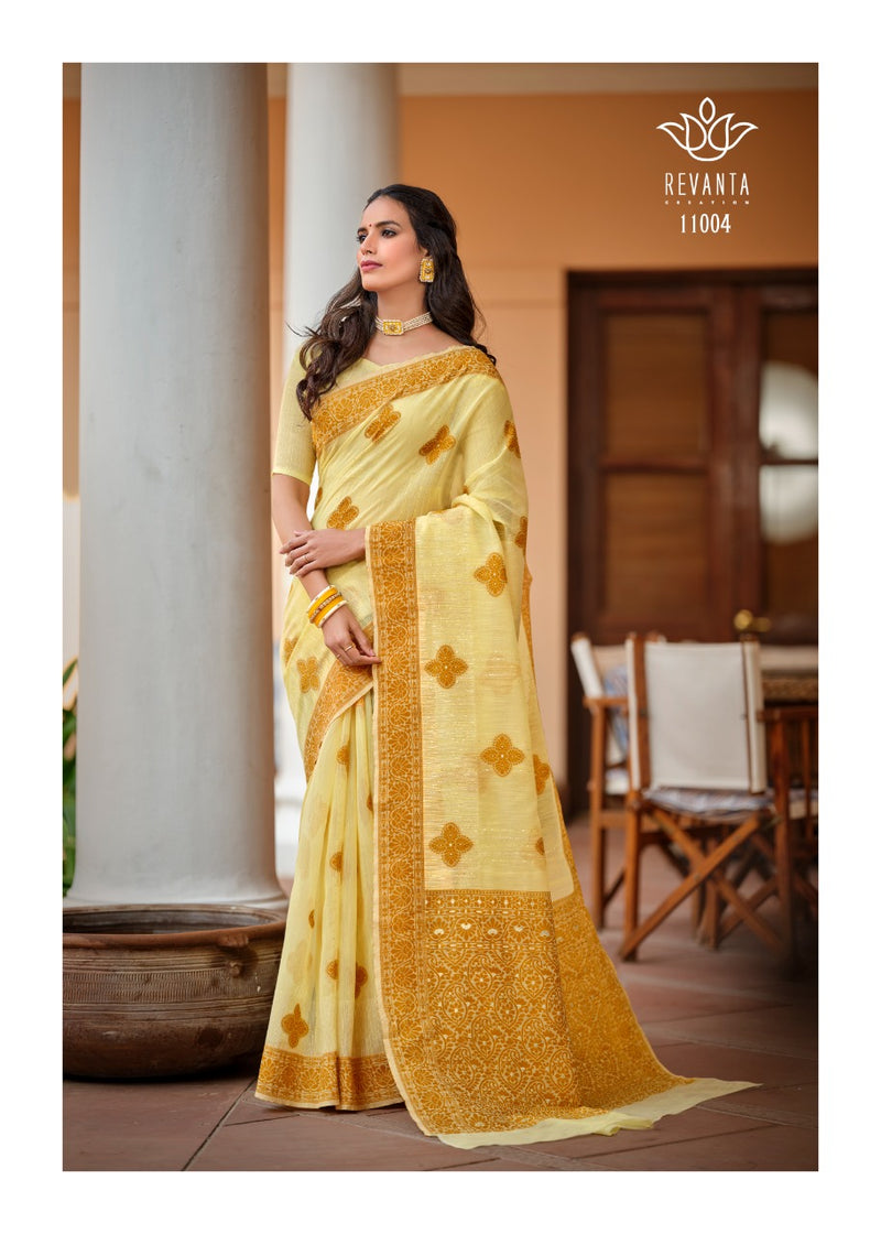 Revanta Creation  Mohey Cotton Silk Beautiful Party Wear Sarees