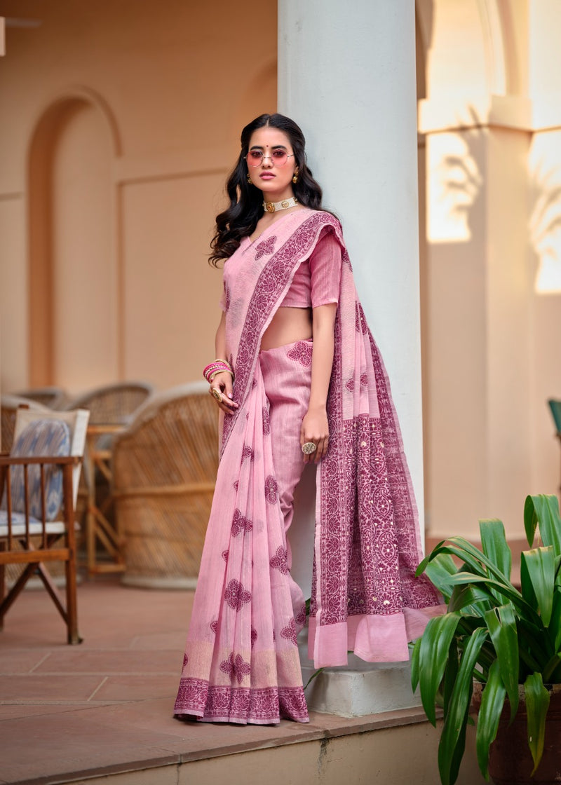 Revanta Creation  Mohey Cotton Silk Beautiful Party Wear Sarees