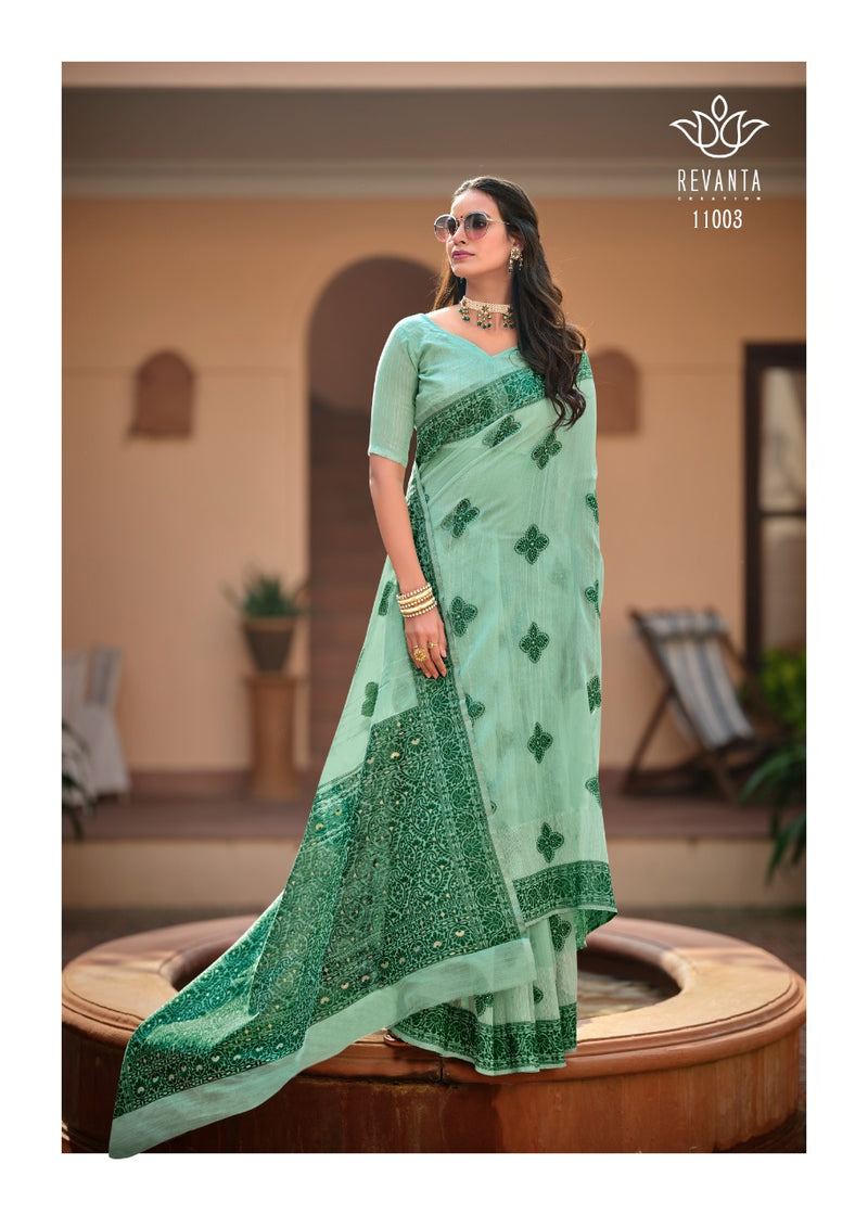 Revanta Creation  Mohey Cotton Silk Beautiful Party Wear Sarees