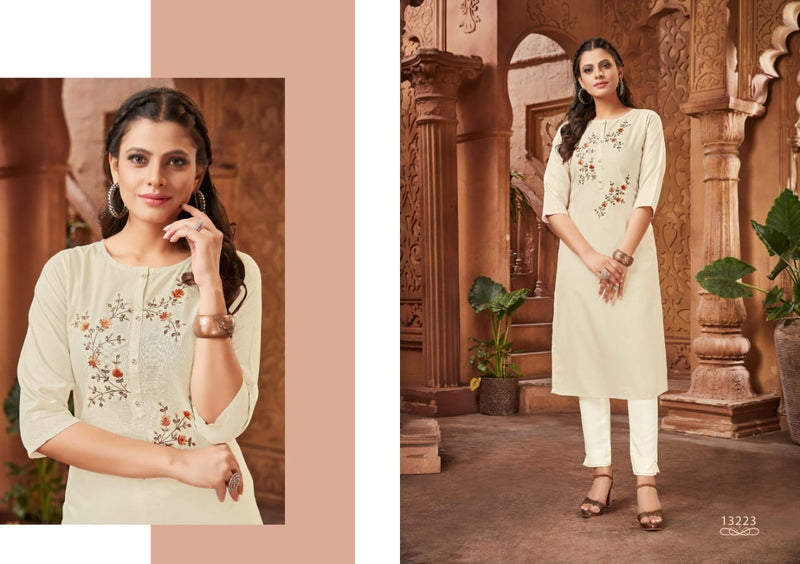 Kalaroop Kajree Fashion Revolt Rayon Fancy Designer Party Wear Embroidered  Kurtis