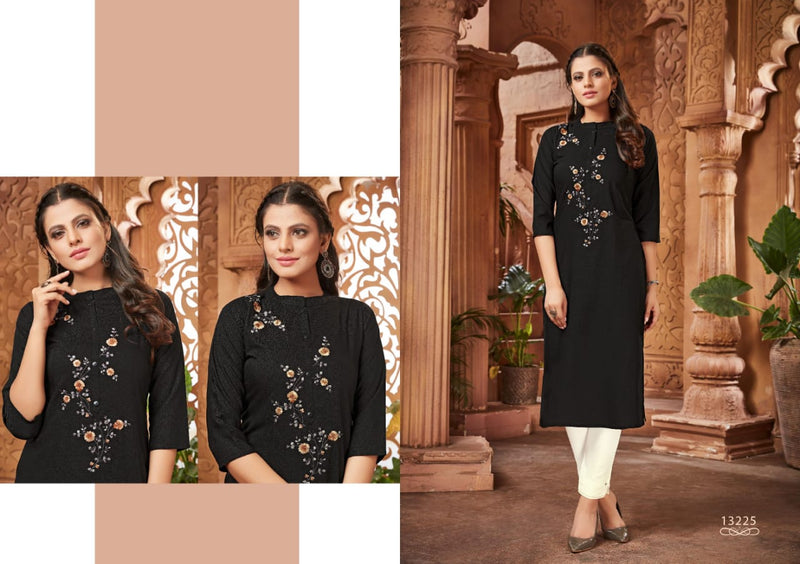 Kalaroop Kajree Fashion Revolt Rayon Fancy Designer Party Wear Embroidered  Kurtis