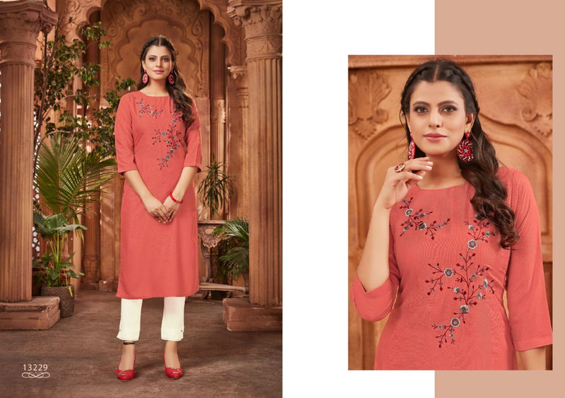 Kalaroop Kajree Fashion Revolt Rayon Fancy Designer Party Wear Embroidered  Kurtis