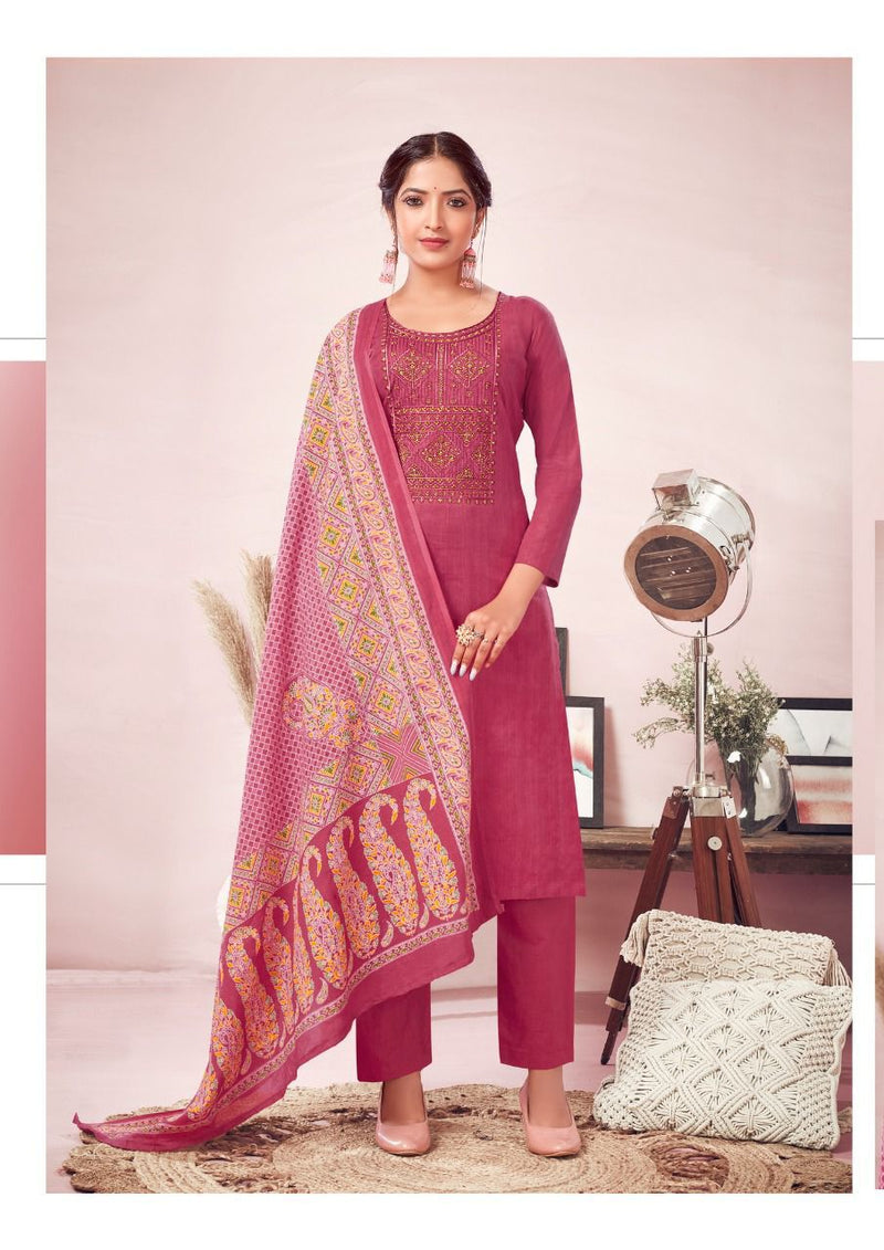 Yashika Trends Rewaa Pure Cotton With Heavy Embroidery Work Stylish Designer Casual Wear Salwar Kameez