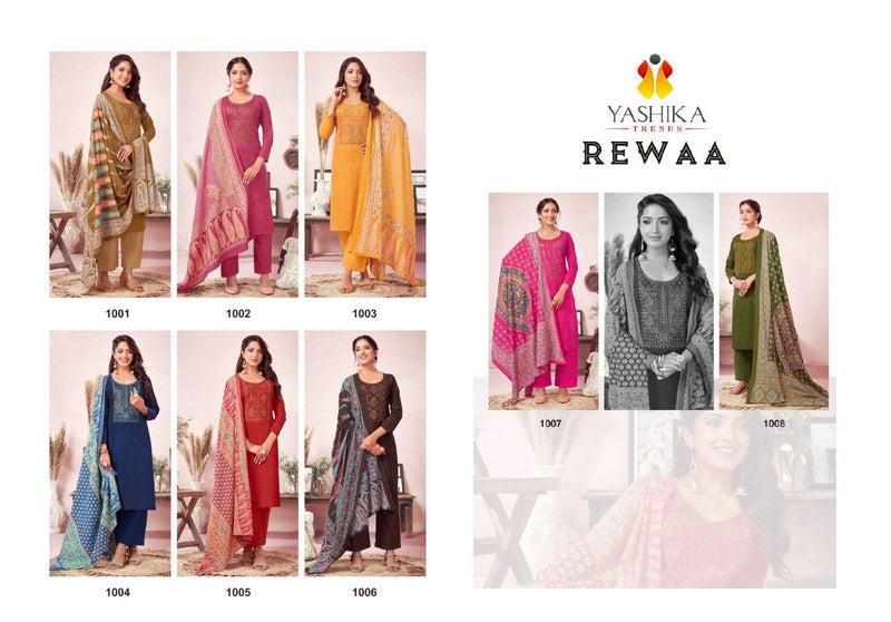 Yashika Trends Rewaa Pure Cotton With Heavy Embroidery Work Stylish Designer Casual Wear Salwar Kameez