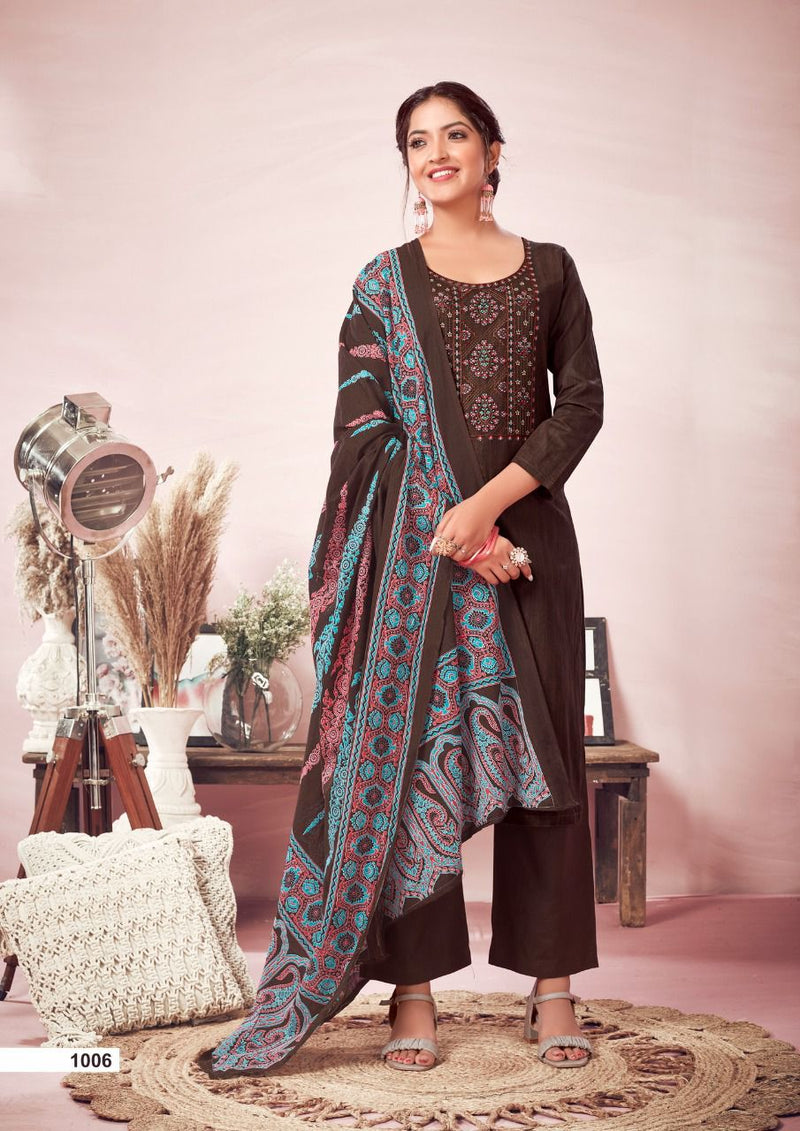 Yashika Trends Rewaa Pure Cotton With Heavy Embroidery Work Stylish Designer Casual Wear Salwar Kameez