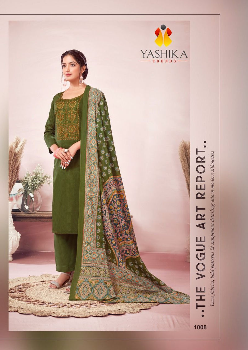 Yashika Trends Rewaa Pure Cotton With Heavy Embroidery Work Stylish Designer Casual Wear Salwar Kameez