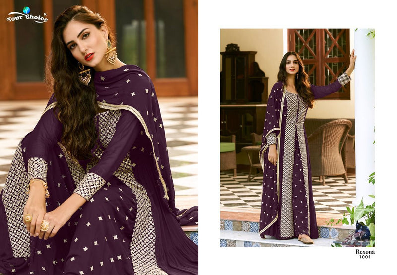 Your Choice Rexona Georgette With Beautiful Work Stylish Designer Party Wear Kurti