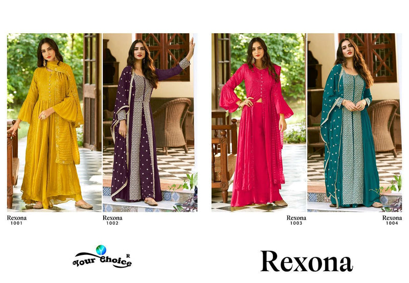 Your Choice Rexona Georgette With Beautiful Work Stylish Designer Party Wear Kurti