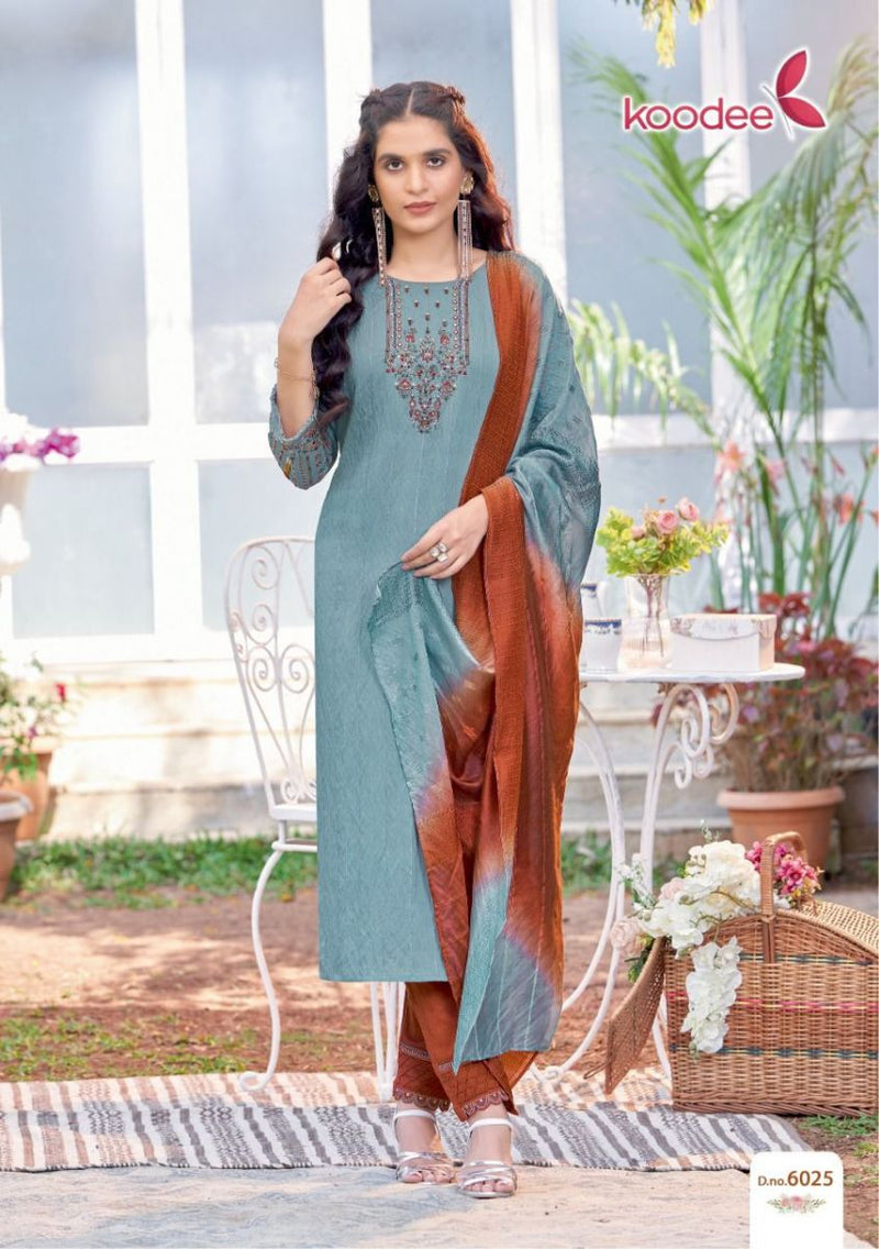 Koodee Fashion Riva Vol 6 Viscose Designer Fancy Party Wear Kurtis With Bottom & Dupatta