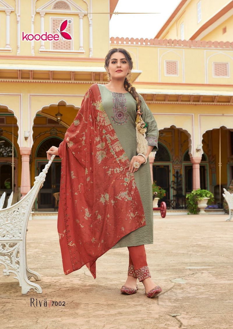 Koodee Riva Vol 7 Viscose With Heavy Embroidery Work Stylish Designer Fancy kurti