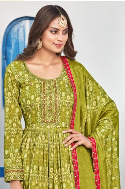 Rangoon Riwaaz Muslin Printed Designer Party Wear Kurtis With Sharara Bottom