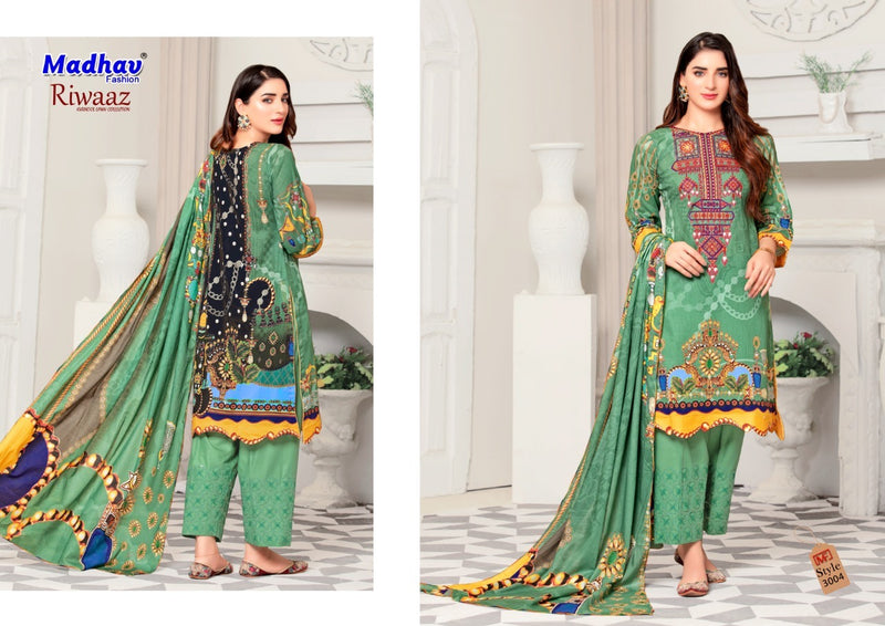 Madhav Fashion Riwaaz Lawn Cotton Printed Festive Wear Salwar Kameez