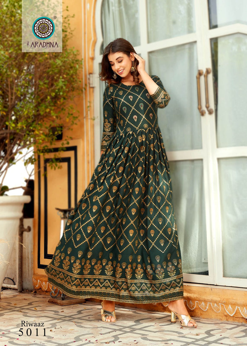 Aradhna  Riwaaz Vol 5 Rayon With fancy Work Stylish Designer Party Wear Fancy Kurti
