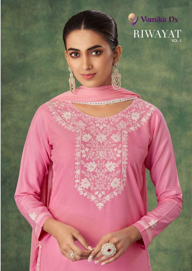 Vamika Riwayat Vol 2 Rayon With Embroidery Work Stylish Designer Attractive Look Fancy Kurti