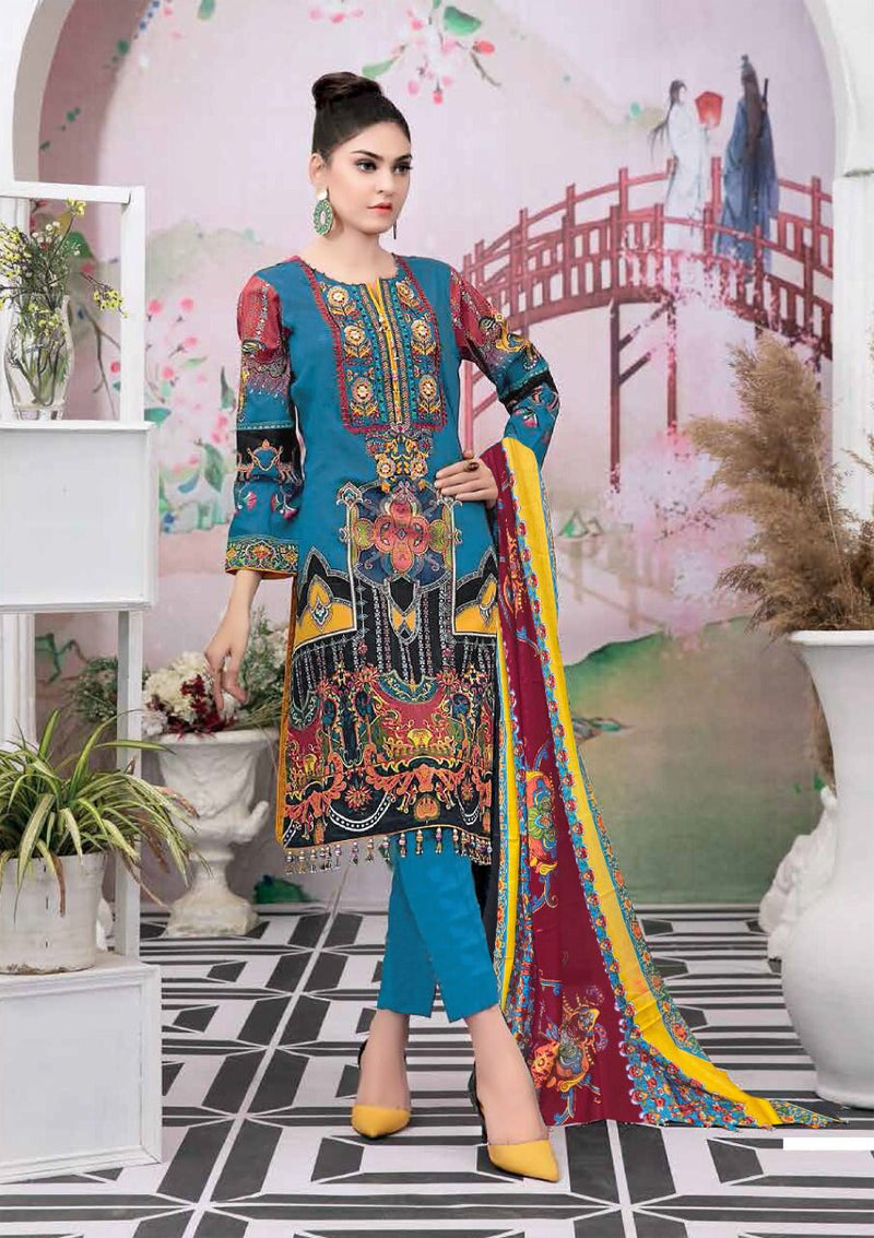 Gull Aahmed Riwayat Vol 2 Lawn Cotton With Fancy Work Stylish Designer Pakistani Salwar Kameez