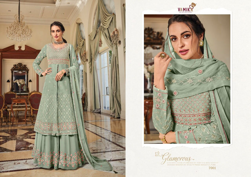 Vamika Riaaz Georgette With Heavy Embroidery & Hand Work Stylish Designer Festive Wear Kurti