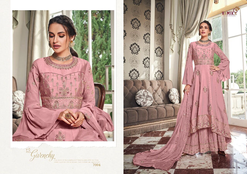 Vamika Riaaz Georgette With Heavy Embroidery & Hand Work Stylish Designer Festive Wear Kurti