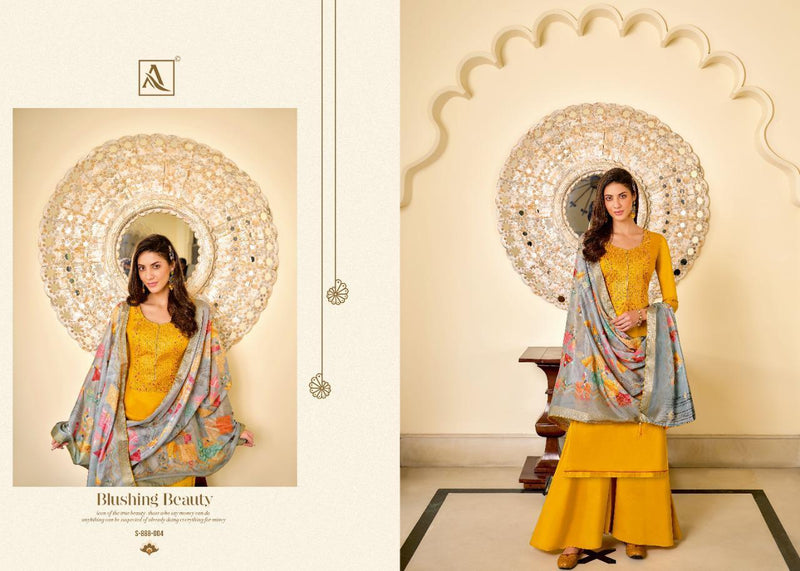 Alok Suit Riza Embroidery Stylish Designer  Wear Salwar Suit
