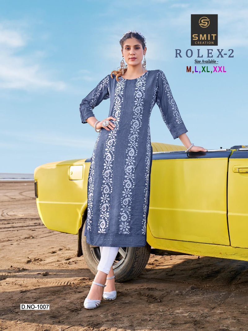 Poonam Designs Rolex Vol 2 Chanderi With Beautiful Heavy Work Stylish Designer Party Wear Kurti